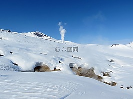 火山,噴氣,好，
