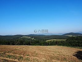 全景,山,天空