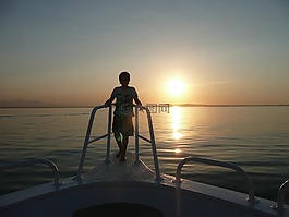 日落,海,abendstimmung