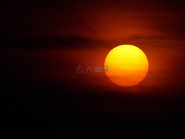 太陽,日落,橙色