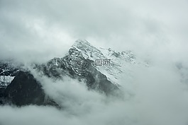 山顶,景观,朦胧