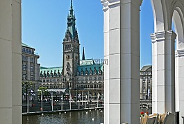 漢堡,的alsterarkaden,通過(guò)觀察