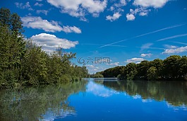 天空,湖,橋