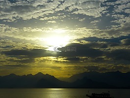 海,abendstimmung,地平線