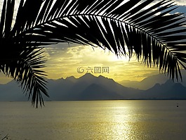 海,abendstimmung,地平線