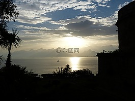 海,abendstimmung,地平線