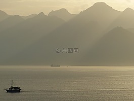 海,abendstimmung,地平線