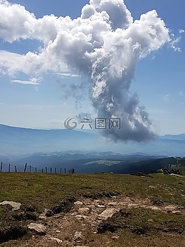 云,景觀,山
