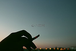 天空,黑暗,手