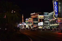 拉斯維加斯,夜,道路