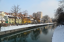 卢布尔雅那,斯洛文尼亚,雪