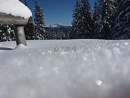 雪,景觀,天空