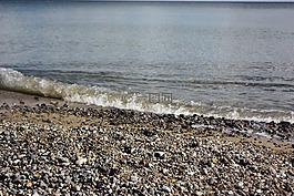 海滩,海,石