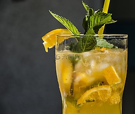 喝,夏季,鸡尾酒