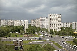 十字路口,天空,從窗口
