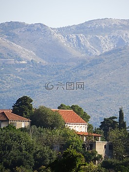 房子,景觀(guān),山