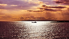 海,地平線,天空