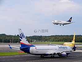 機場,飛機,杜塞爾多夫