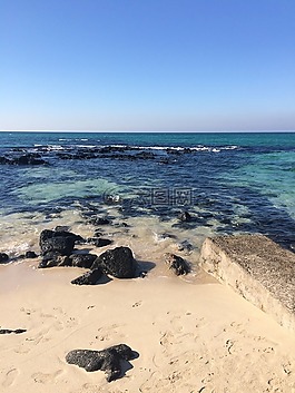 海灘,海,沙