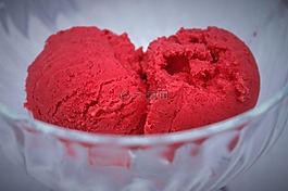 冰淇淋,覆盆子,食品