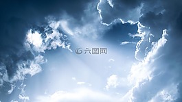 藍(lán)色,天空,云
