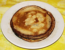 餅子,煎蛋,吃