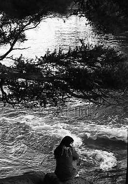 水,女孩,思維