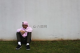 粉紅色,那家伙,溜冰者