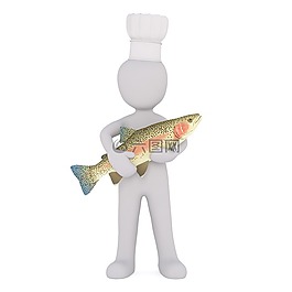 白人男性,3d模型,孤立