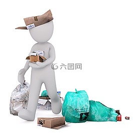 白人男性,3d模型,孤立