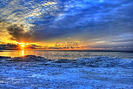 湖,景區,密歇根湖