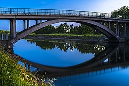橋,長(zhǎng)時(shí)間曝光,夜間照片