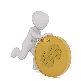 白人男性,3d模型,孤立