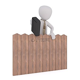 白人男性,3d模型,孤立