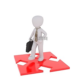 白人男性,3d模型,孤立