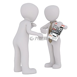 白人男性,3d模型,孤立