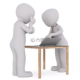 白人男性,3d模型,孤立