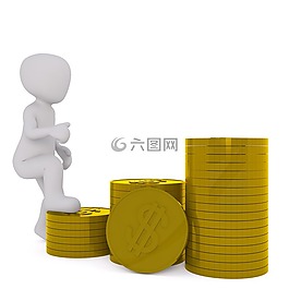 白人男性,3d模型,孤立