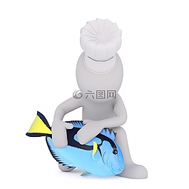 白人男性,3d模型,孤立