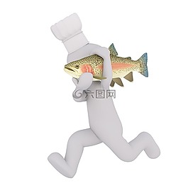 白人男性,3d模型,孤立