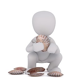 白人男性,3d模型,孤立