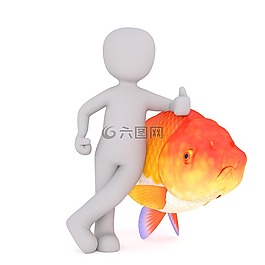 白人男性,3d模型,孤立