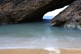 海,海灘,日出