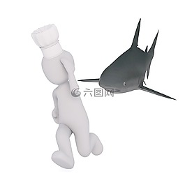 白人男性,3d模型,孤立