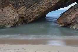 海,海灘,日出