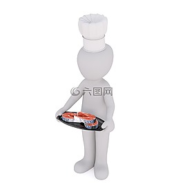 白人男性,3d模型,孤立