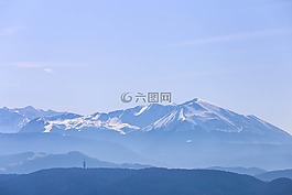 山,高原,藍色