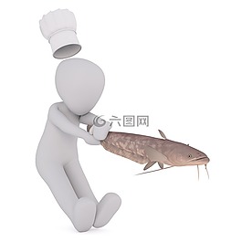 白人男性,3d模型,孤立