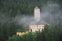 教堂,云,钟楼