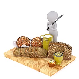 小吃,面包,食品